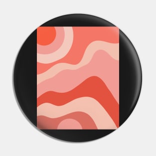 New Horizon - Retro Abstract Art Print Pin
