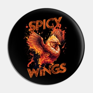 Spicy Wings (Dark Shirts) Pin