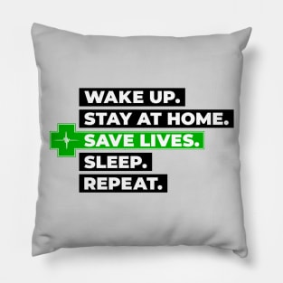 Stay at home & save lives! Pillow