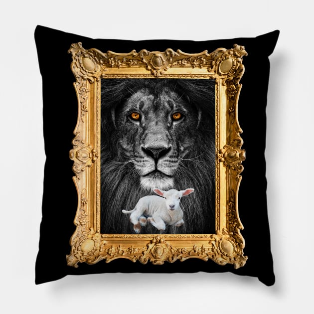 LION AND A LAMB Pillow by Seeds of Authority