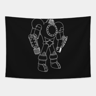 Robot Line Art Tapestry