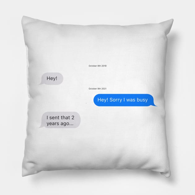 Funny Text Message Conversation Pillow by Trendy Tshirts