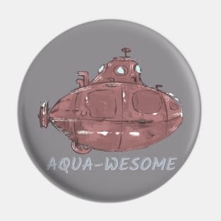 Aqua lover, Submarine lover Pin