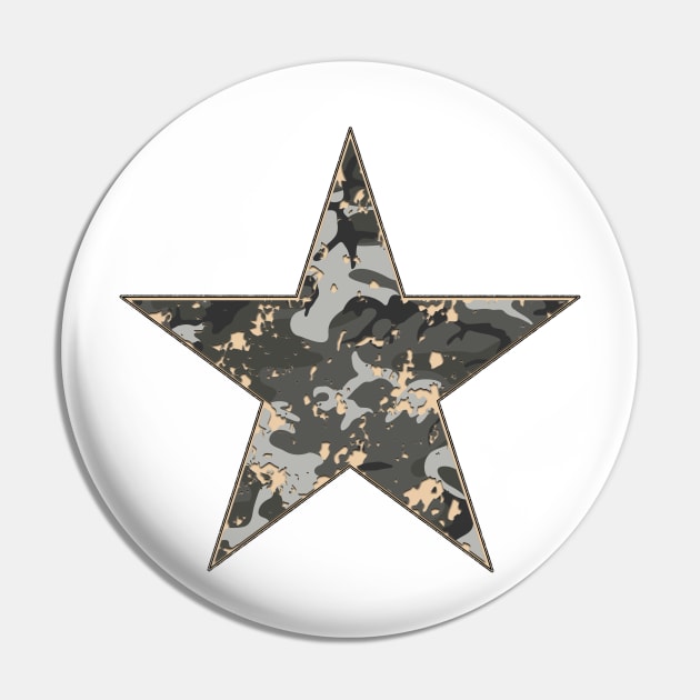 Camouflage Star Pin by Drop23