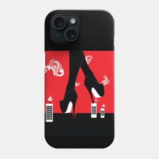 Surrealistic urban comic girl power Phone Case