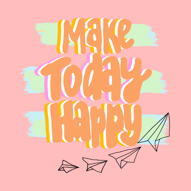 Make today happy with paper plane by thecolddots
