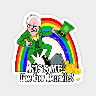 Kiss Me I'm for Bernie for President 2020 St. Patrick's Day Magnet