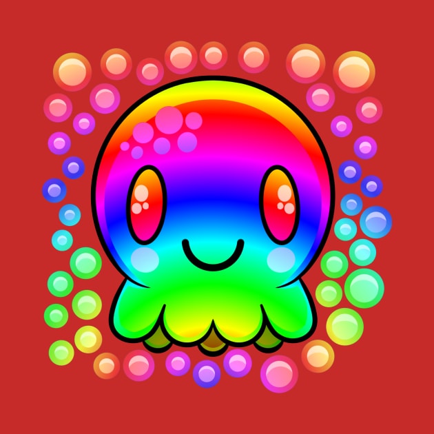 Rainbow Octopus by RD Doodles