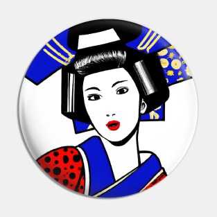 Japanese geisha modern pop art style Pin