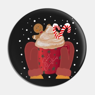 Christmas cup, gingerbread men, hot cocoa, sweet christmas Pin