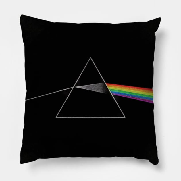 Dark Side Rainbow Prism Pillow by OZOROZO