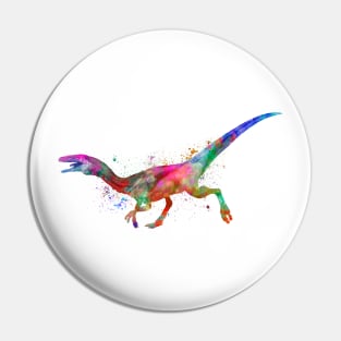 Compsognathus in watercolor Pin