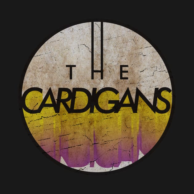 THE CARDIGANS - VINTAGE YELLOW CIRCLE by GLOBALARTWORD