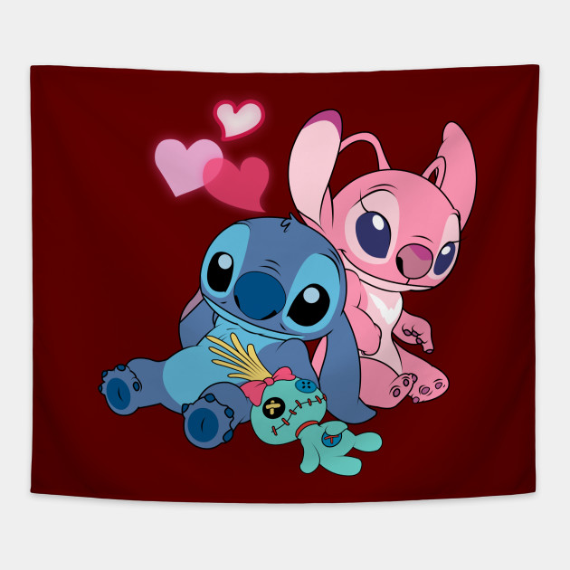Stitch Angel 2 Lilo And Stitch Tapestry Teepublic Stitch Angel 2 Lilo And Stitch Tapestry Teepublic