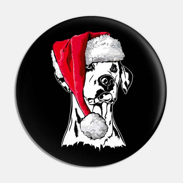 Funny Dalmatian Santa Christmas dog mom Pin by wilsigns