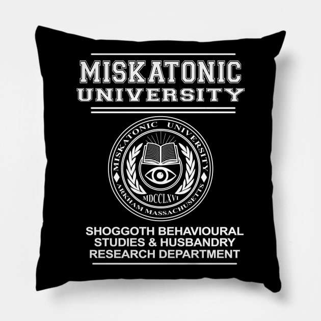 Miskatonic University Shoggoth research department - HP Lovecraft Pillow by Duckfieldsketchbook01