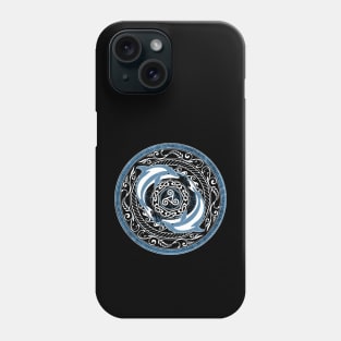 Celtic Dolphin and Celtic triskelion Phone Case