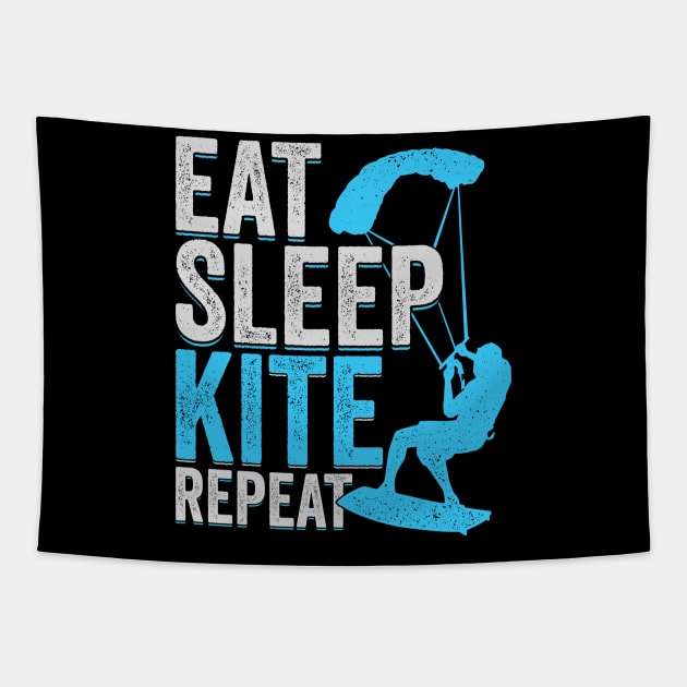 Eat Sleep Kite Repeat Kitesurfing Kitesurfer Gift Tapestry by Dolde08