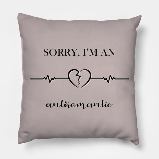 Anti Romantico - Broken heart  Logo design Pillow by Al-loony