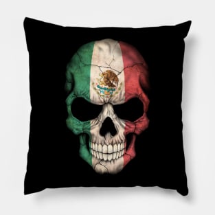 Mexican Flag Skull Pillow