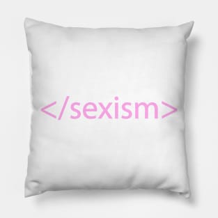 Sexism in Coding Pink Pillow