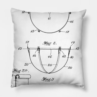 Tuning Device for Timpani Vintage Patent Hand Drawing Pillow