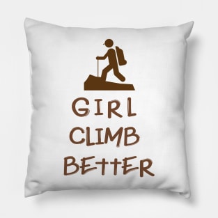 Girl Climbing Climb Gift Pillow