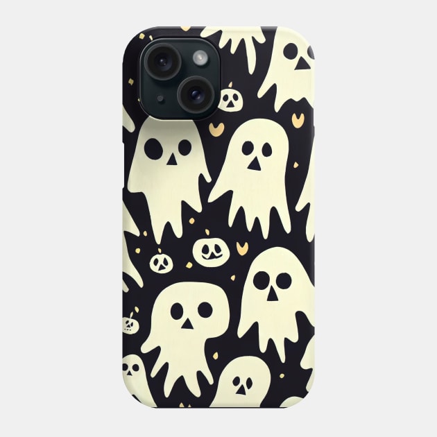 Spooky , cute halloween pattern design Phone Case by DyeruArt