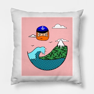 Ride the sailor wave Pillow