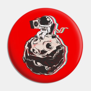 Techno Electro Music Astronaut Pin