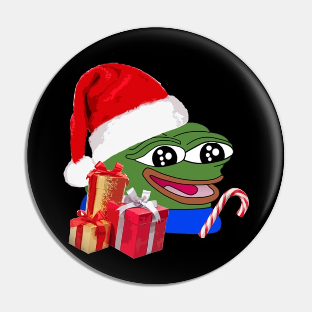 Christmas Peepo Pepe The Frog Meme Happy Cute Wholesome Pin by TheMemeCrafts