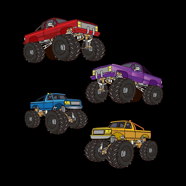 Monster Truck - Four different Monster Trucks by SpruchBastler