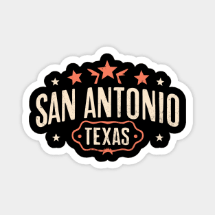 San Antonio Texas Vintage Design Magnet