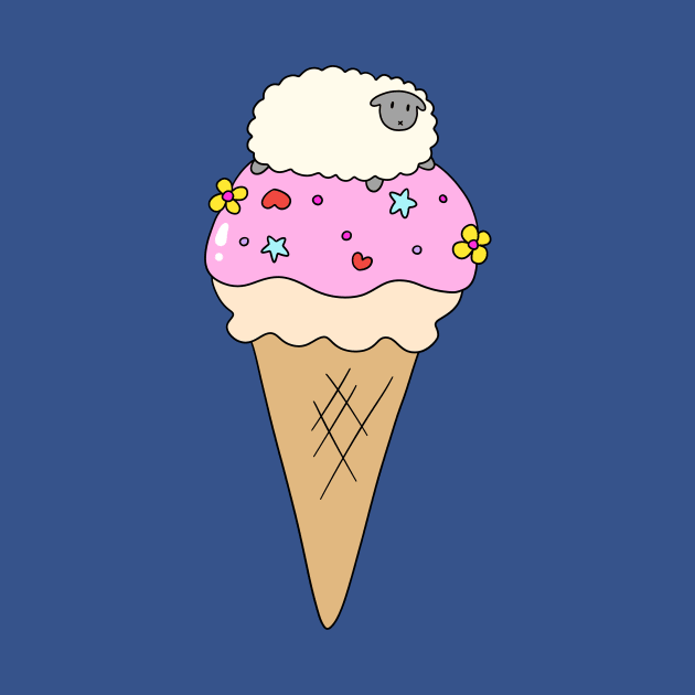 Icecream Cone Sheep by saradaboru