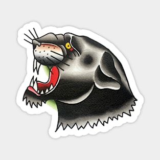 Big Panther Head Tattoo Design Magnet