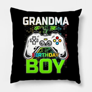 Gaming Video Gamer Grandma Of The Birthday Boy Pillow