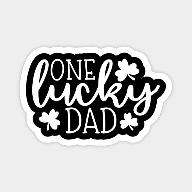 Mens One Lucky Dad Magnet by cloutmantahnee