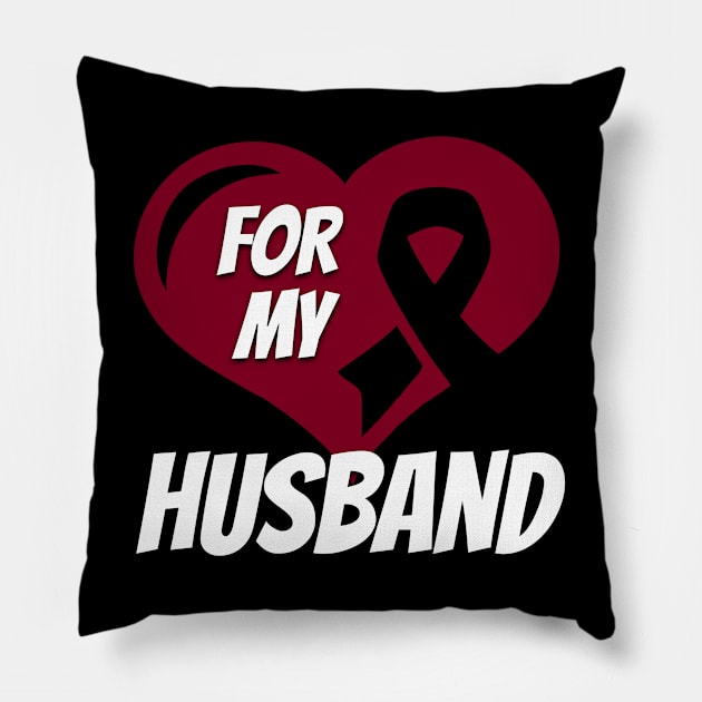 Head And Neck Cancer Husband Pillow by mikevdv2001