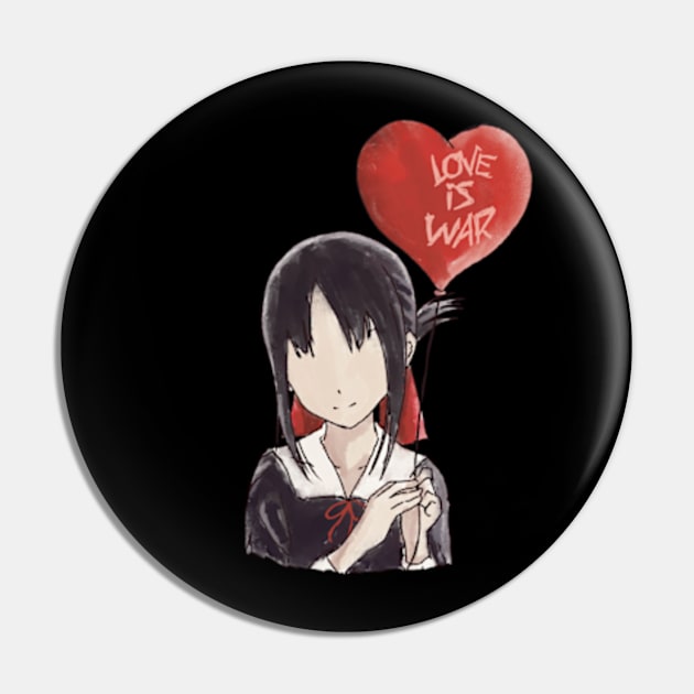 Kaguya sama Kaguya shinomiya holding a heart-shaped red balloon with text on it in an aesthetic watercolor art Pin by Animangapoi