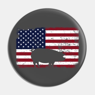 Pig America flag. Pin