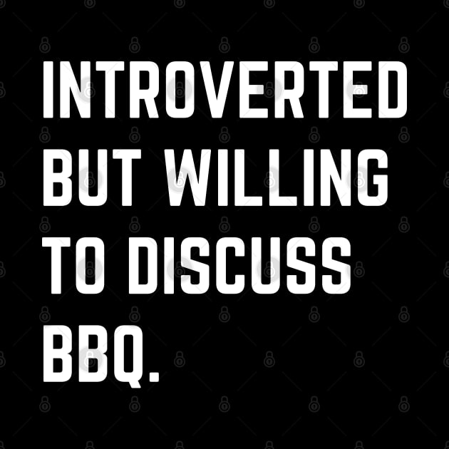 Introverted but willing to discuss BBQ (dark shirt) by jtranphoto