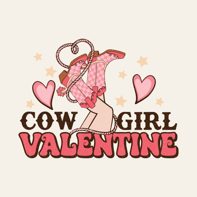 Cow Girl Valentine Retro by Nessanya