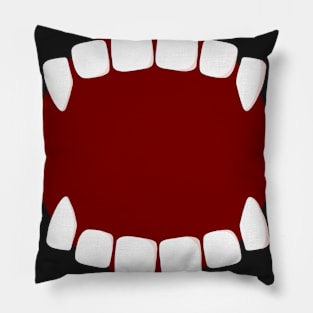 Dark Red Vampire Teeth Pillow