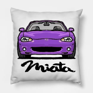 MX5 Miata NB Purple Pillow