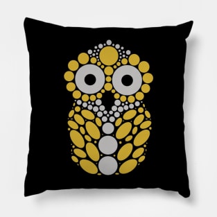 Gold and Silver Owl Pillow