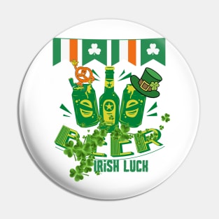 Irish luck beer Pin