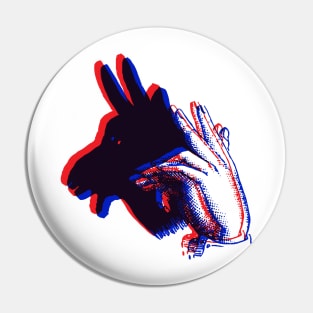 3D Shadow Puppet - GOAT Pin