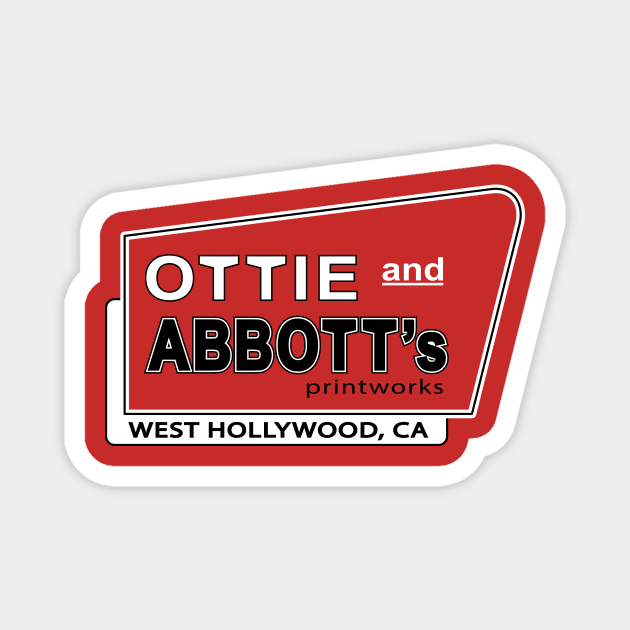 Ottie and Abbott's printworks logo Magnet by Ottie and Abbotts