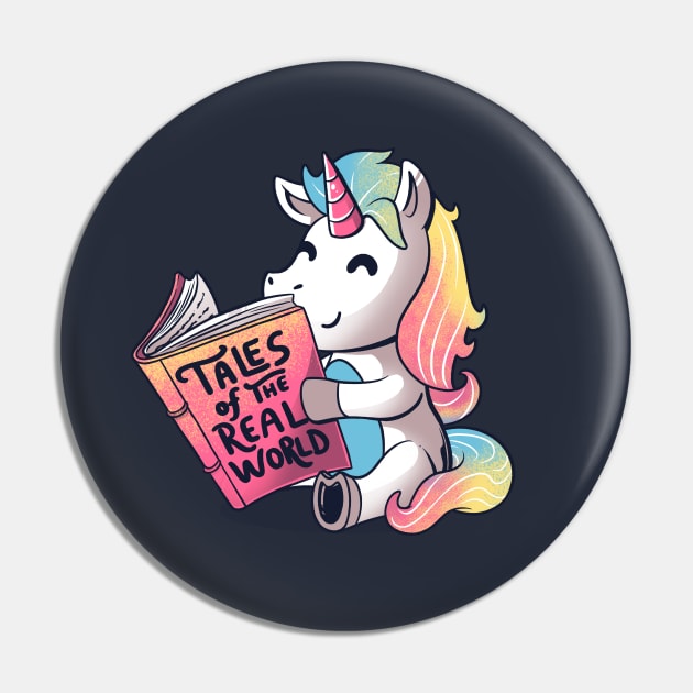 Tales of the Real World Funny Unicorn - Dark Pin by eduely