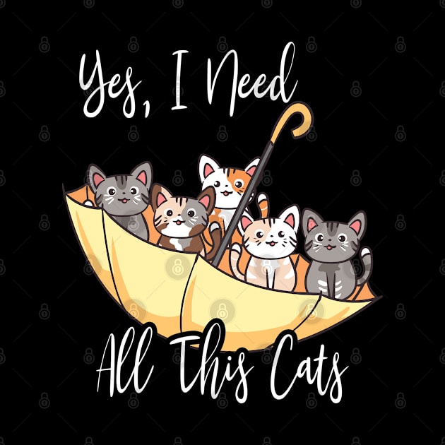 Funny Upside Down Umbrella Filled With Cats - Animal Lovers by merchlovers